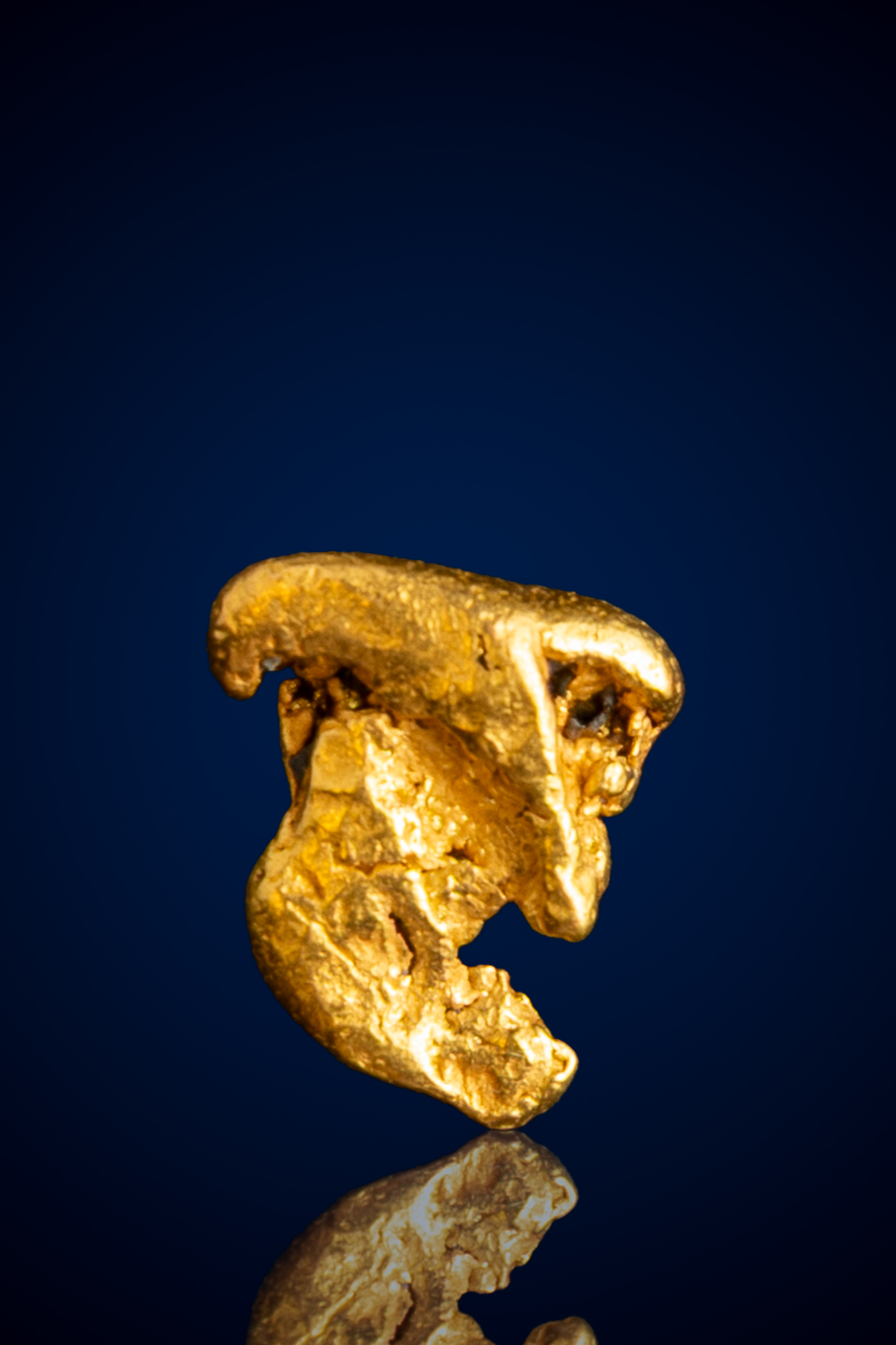 Unique, Curvilinear Natural Gold Nugget - Alaska - 3.0 grams (image for) Unique, Curvilinear Natural Gold Nugget - Alaska - 3.0 grams